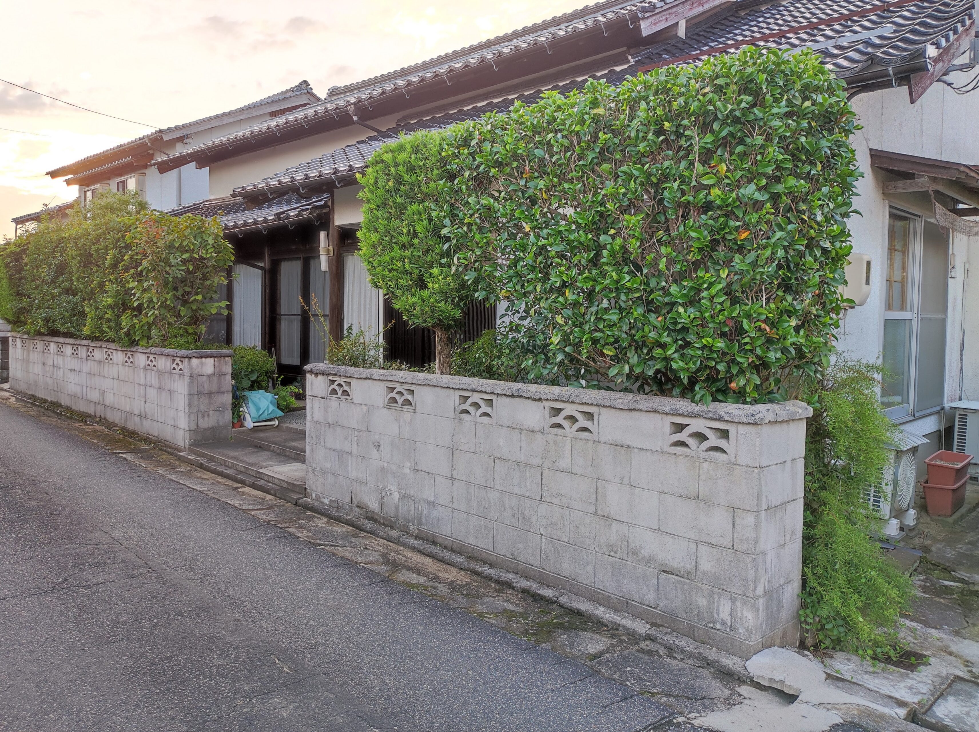 江津市 外構リフォーム ひび割れた危険なブロック塀