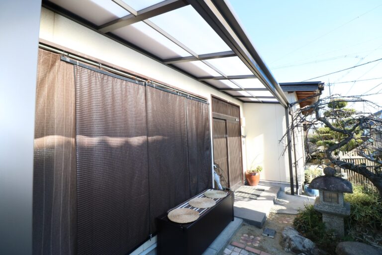 江津市 外構工事 軒を延長して雨の日も快適に使える屋外空間