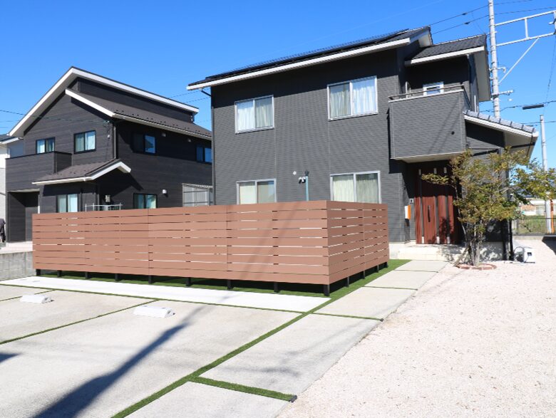 江津市 外構工事 駐車場拡張後の施工事例